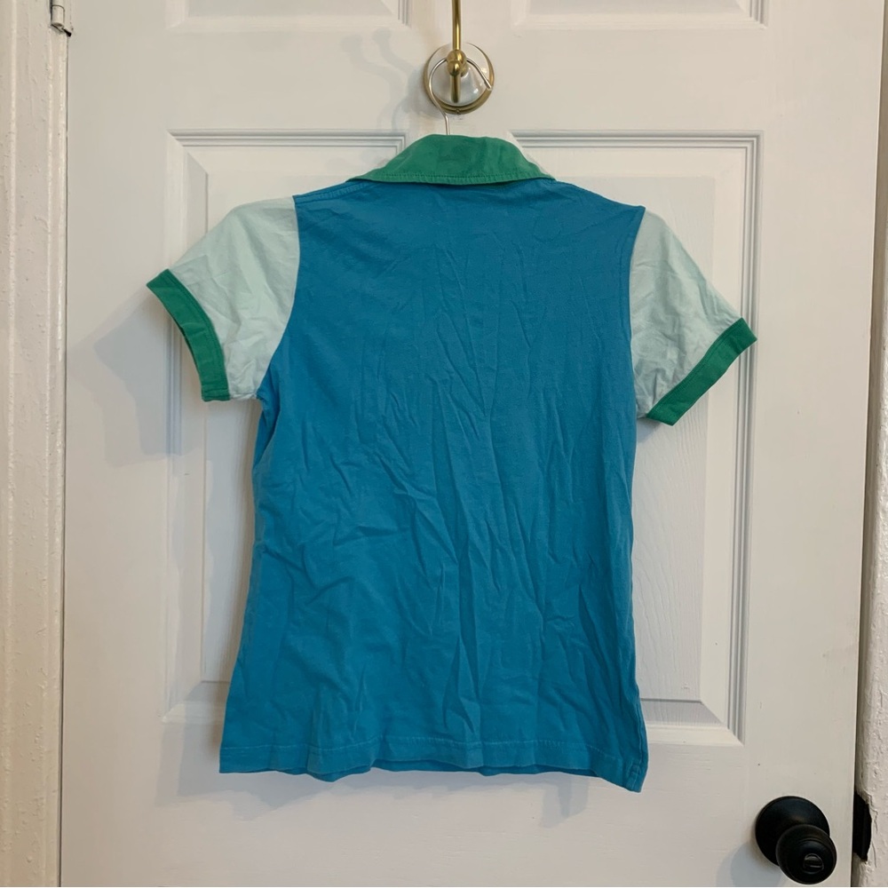 Color Block Half-Button Collared Tee - image 2